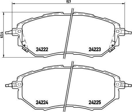 Brembo P 78 017X - Brake Pad Set, disc brake www.autospares.lv