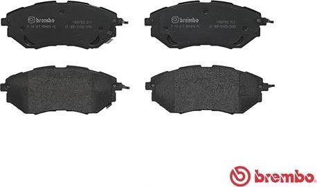 Brembo P 78 017 - Bremžu uzliku kompl., Disku bremzes www.autospares.lv