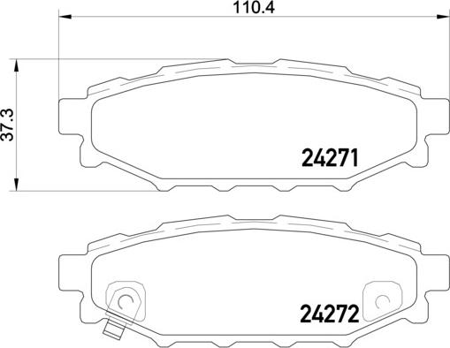 Brembo P 78 020 - Bremžu uzliku kompl., Disku bremzes www.autospares.lv