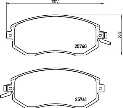 Brembo P78027N - Bremžu uzliku kompl., Disku bremzes www.autospares.lv