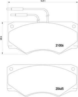 Brembo P A6 002 - Bremžu uzliku kompl., Disku bremzes autospares.lv