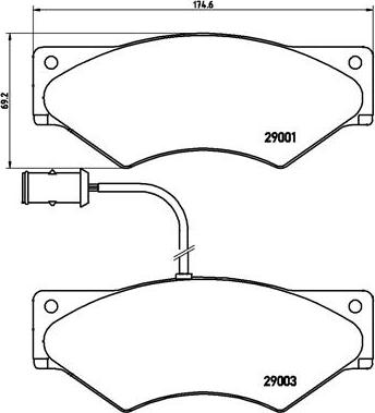 Brembo P A6 007 - Brake Pad Set, disc brake www.autospares.lv