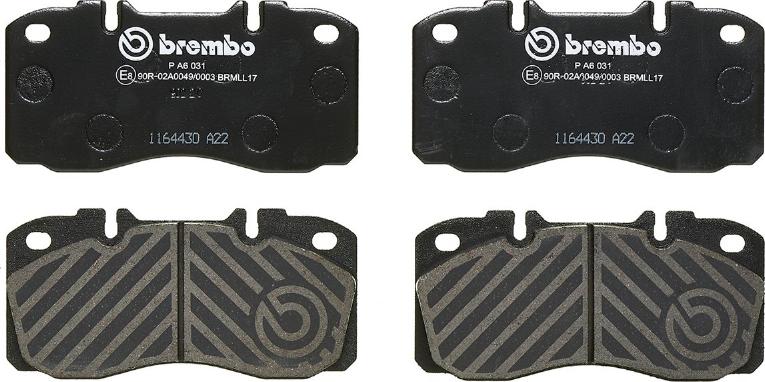 Brembo P A6 031 - Bremžu uzliku kompl., Disku bremzes autospares.lv