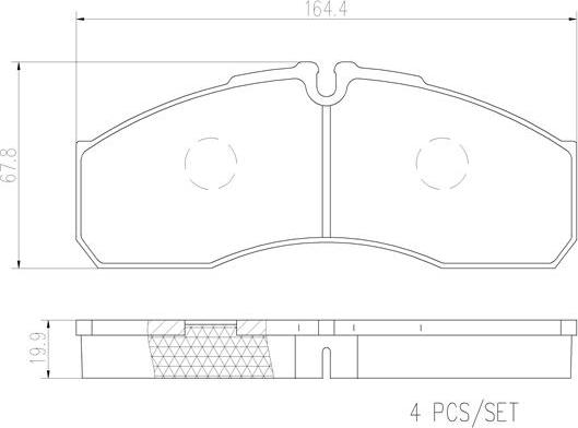 Brembo PA6022N - Brake Pad Set, disc brake www.autospares.lv