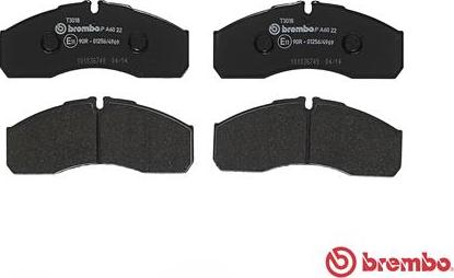 Brembo P A6 022 - Тормозные колодки, дисковые, комплект www.autospares.lv