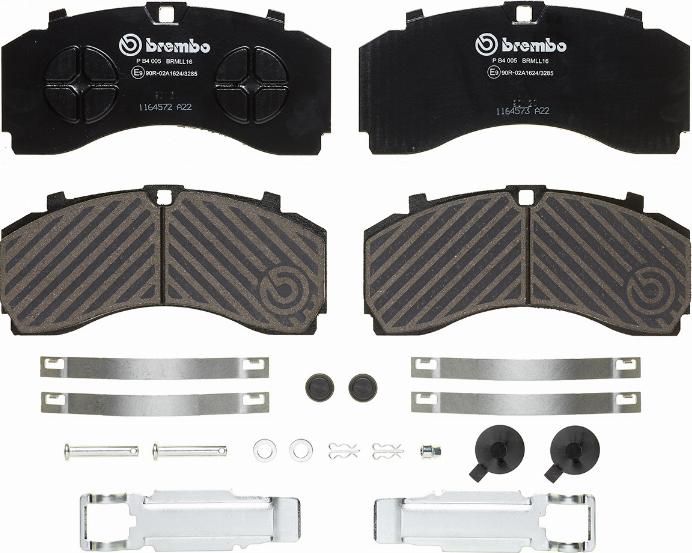 Brembo P B4 005 - Тормозные колодки, дисковые, комплект www.autospares.lv