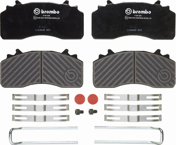 Brembo P B4 006 - Bremžu uzliku kompl., Disku bremzes www.autospares.lv