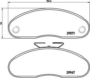 Brembo P B7 001 - Bremžu uzliku kompl., Disku bremzes autospares.lv