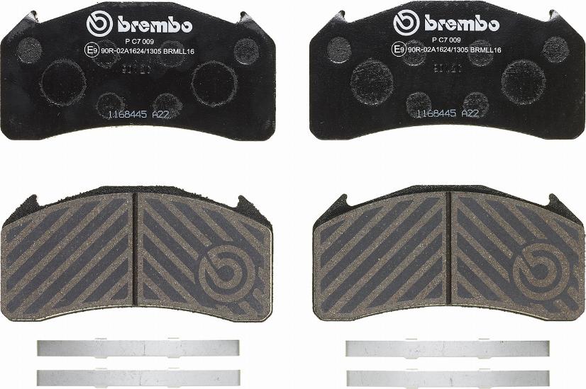 Brembo P C7 009 - Bremžu uzliku kompl., Disku bremzes www.autospares.lv