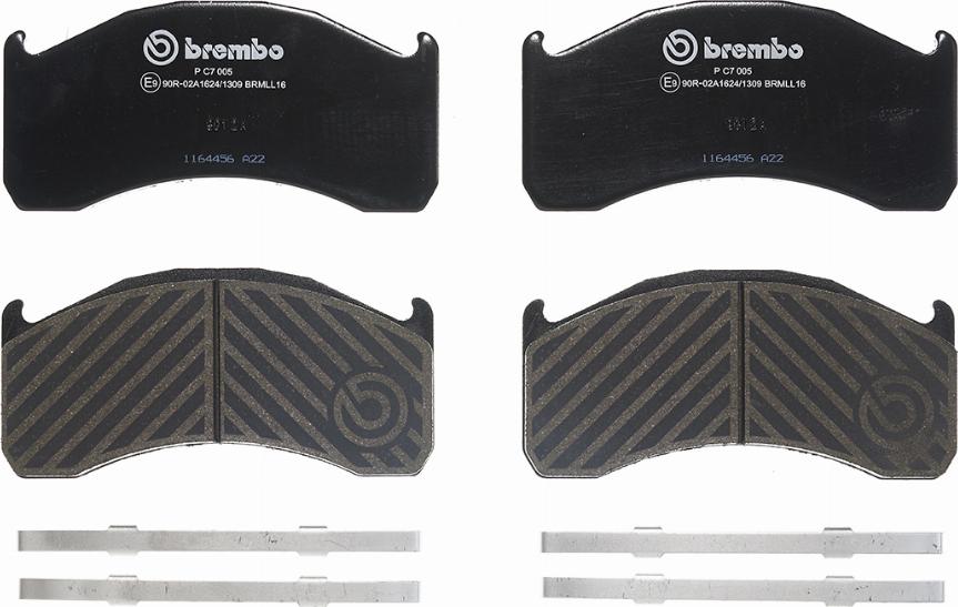 Brembo P C7 005 - Bremžu uzliku kompl., Disku bremzes www.autospares.lv