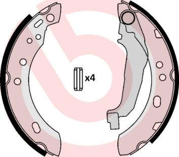 Brembo S 56 507 - Bremžu loku komplekts autospares.lv