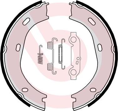 Brembo S 50 501 - Bremžu loku kompl., Stāvbremze www.autospares.lv