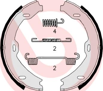 Brembo S 50 518 - Bremžu loku kompl., Stāvbremze www.autospares.lv