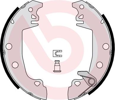 Brembo S 61 537 - Brake Shoe Set www.autospares.lv