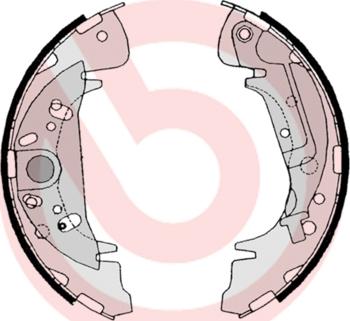 Brembo S 11 504 - Комплект тормозных колодок, барабанные www.autospares.lv