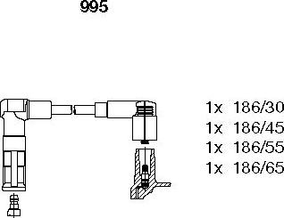 Bremi 995 - Augstsprieguma vadu komplekts www.autospares.lv