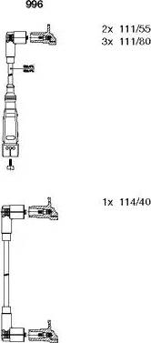 Bremi 996 - Augstsprieguma vadu komplekts www.autospares.lv