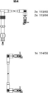 Bremi 954 - Augstsprieguma vadu komplekts www.autospares.lv