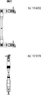 Bremi 961 - Augstsprieguma vadu komplekts www.autospares.lv