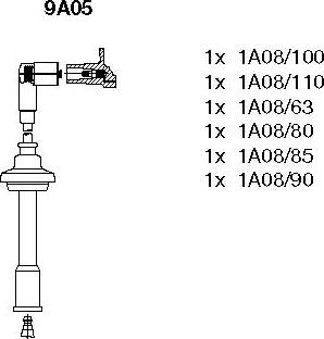 Bremi 9A05 - Augstsprieguma vadu komplekts www.autospares.lv