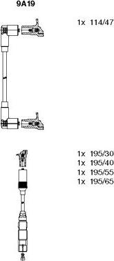 Bremi 9A19 - Augstsprieguma vadu komplekts www.autospares.lv