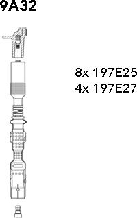 Bremi 9A32 - Augstsprieguma vadu komplekts www.autospares.lv