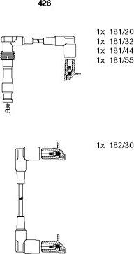 Bremi 426 - Augstsprieguma vadu komplekts www.autospares.lv