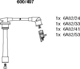 Bremi 600/497 - Augstsprieguma vadu komplekts www.autospares.lv