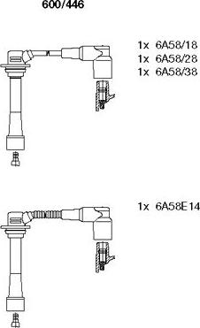 Bremi 600/446 - Augstsprieguma vadu komplekts www.autospares.lv