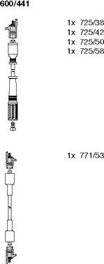 Bremi 600/441 - Augstsprieguma vadu komplekts www.autospares.lv