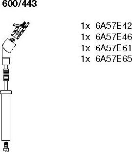 Bremi 600/443 - Augstsprieguma vadu komplekts www.autospares.lv