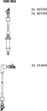 Bremi 600/459 - Augstsprieguma vadu komplekts www.autospares.lv