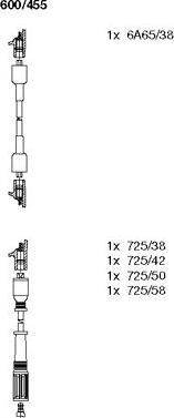 Bremi 600/455 - Augstsprieguma vadu komplekts www.autospares.lv