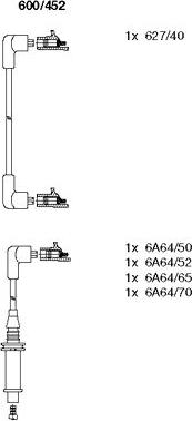 Bremi 600/452 - Augstsprieguma vadu komplekts www.autospares.lv