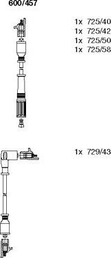 Bremi 600/457 - Augstsprieguma vadu komplekts www.autospares.lv