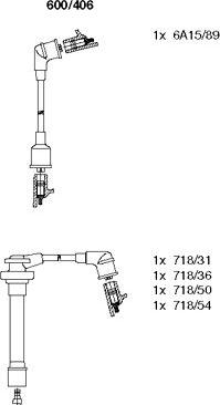 Bremi 600/406 - Augstsprieguma vadu komplekts www.autospares.lv