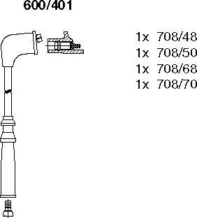 Bremi 600/401 - Augstsprieguma vadu komplekts www.autospares.lv