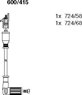 Bremi 600/415 - Augstsprieguma vadu komplekts www.autospares.lv