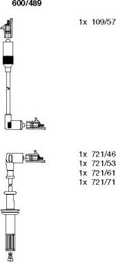 Bremi 600/489 - Augstsprieguma vadu komplekts www.autospares.lv