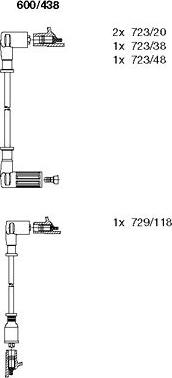 Bremi 600/438 - Augstsprieguma vadu komplekts www.autospares.lv