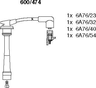 Bremi 600/474 - Augstsprieguma vadu komplekts www.autospares.lv