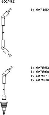 Bremi 600/472 - Augstsprieguma vadu komplekts www.autospares.lv