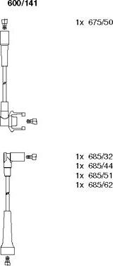 Bremi 600/141 - Augstsprieguma vadu komplekts www.autospares.lv