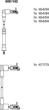 Bremi 600/142 - Augstsprieguma vadu komplekts www.autospares.lv