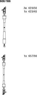 Bremi 600/166 - Augstsprieguma vadu komplekts www.autospares.lv