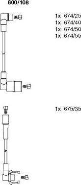 Bremi 600/108 - Augstsprieguma vadu komplekts www.autospares.lv