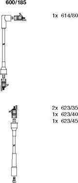 Bremi 600/185 - Augstsprieguma vadu komplekts www.autospares.lv