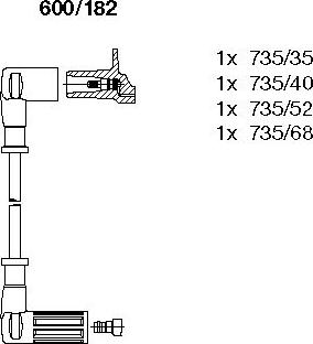 Bremi 600/182 - Augstsprieguma vadu komplekts www.autospares.lv