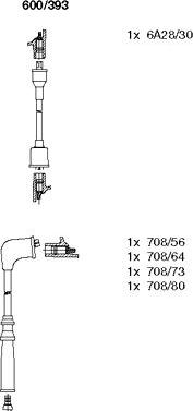 Bremi 600/393 - Augstsprieguma vadu komplekts www.autospares.lv