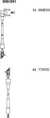 Bremi 600/341 - Augstsprieguma vadu komplekts www.autospares.lv